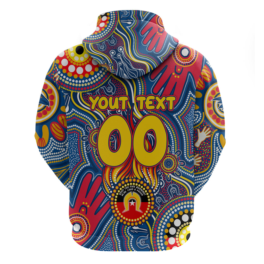 Personalised NAIDOC Week 2024 Adelaide Crows Zip Hoodie Australian Aboriginal Hand Painting