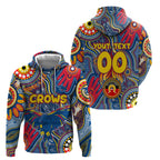 Personalised NAIDOC Week 2024 Adelaide Crows Zip Hoodie Australian Aboriginal Hand Painting