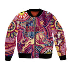Personalised NAIDOC Week 2024 Brisbane Lions Bomber Jacket Australian Aboriginal Hand Painting