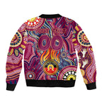 Personalised NAIDOC Week 2024 Brisbane Lions Bomber Jacket Australian Aboriginal Hand Painting