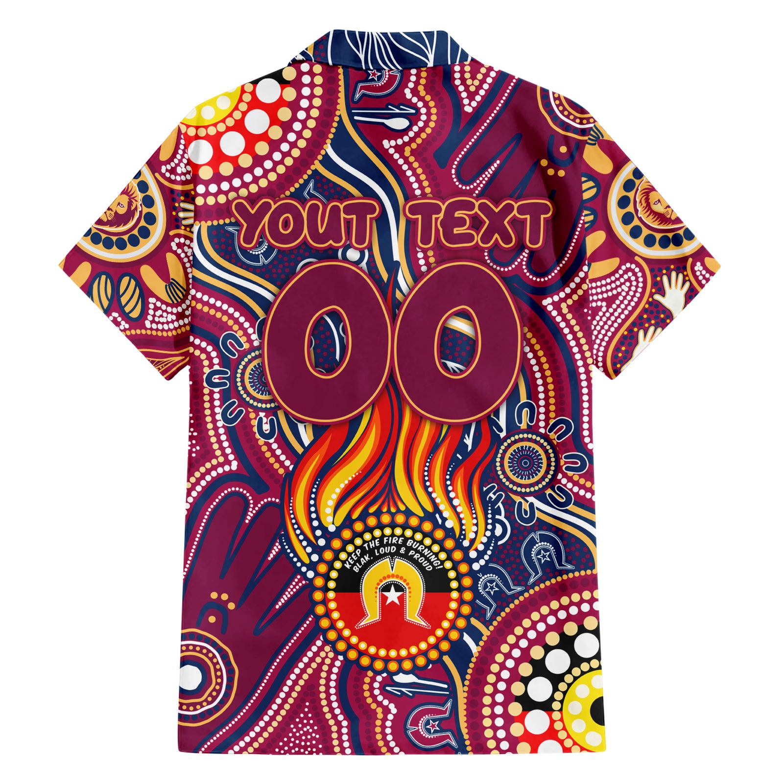 Personalised NAIDOC Week 2024 Brisbane Lions Hawaiian Shirt Australian Aboriginal Hand Painting