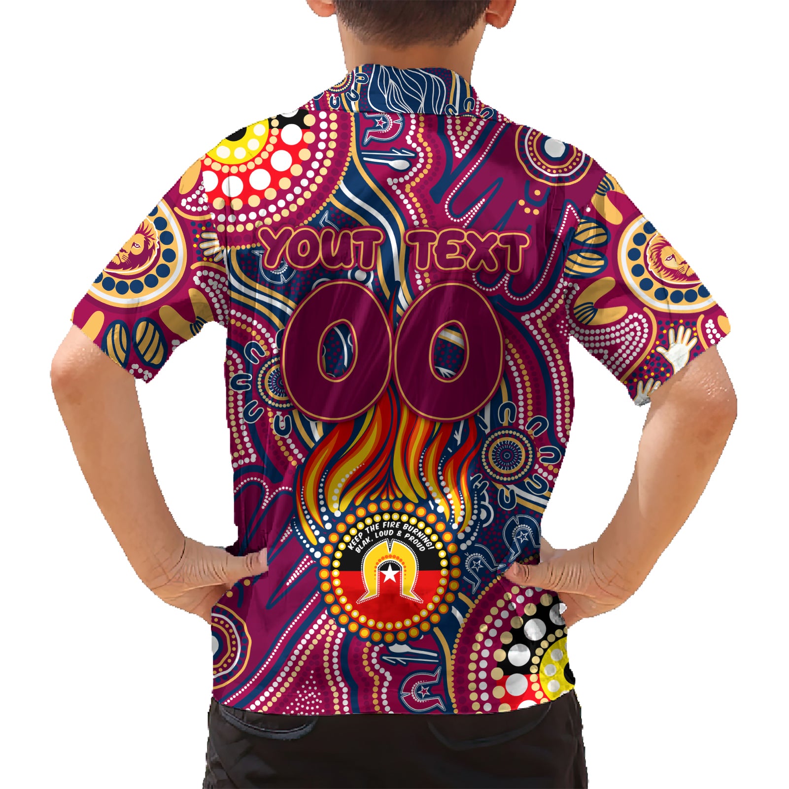 Personalised NAIDOC Week 2024 Brisbane Lions Hawaiian Shirt Australian Aboriginal Hand Painting