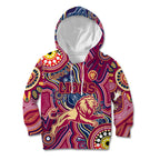 Personalised NAIDOC Week 2024 Brisbane Lions Kid Hoodie Australian Aboriginal Hand Painting
