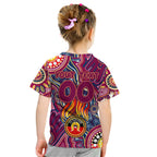 Personalised NAIDOC Week 2024 Brisbane Lions Kid T Shirt Australian Aboriginal Hand Painting