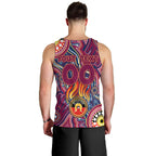 Personalised NAIDOC Week 2024 Brisbane Lions Men Tank Top Australian Aboriginal Hand Painting