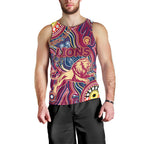 Personalised NAIDOC Week 2024 Brisbane Lions Men Tank Top Australian Aboriginal Hand Painting