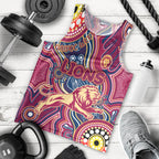 Personalised NAIDOC Week 2024 Brisbane Lions Men Tank Top Australian Aboriginal Hand Painting