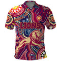 Personalised NAIDOC Week 2024 Brisbane Lions Polo Shirt Australian Aboriginal Hand Painting