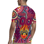 Personalised NAIDOC Week 2024 Brisbane Lions Rugby Jersey Australian Aboriginal Hand Painting