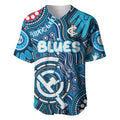 Personalised NAIDOC Week 2024 Carlton Blues Baseball Jersey Australian Aboriginal Hand Painting