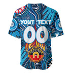 Personalised NAIDOC Week 2024 Carlton Blues Baseball Jersey Australian Aboriginal Hand Painting