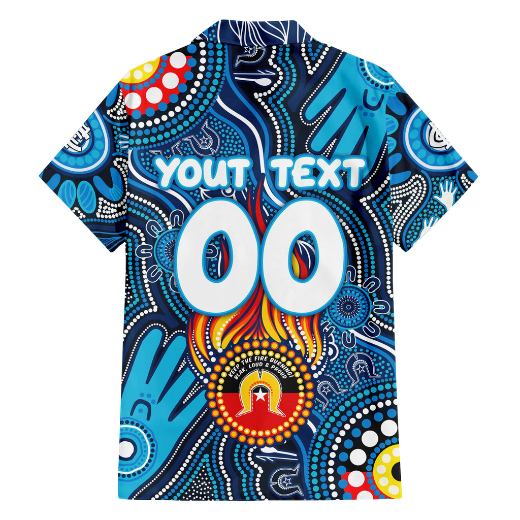 Personalised NAIDOC Week 2024 Carlton Blues Hawaiian Shirt Australian Aboriginal Hand Painting