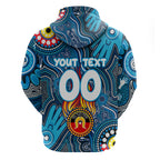 Personalised NAIDOC Week 2024 Carlton Blues Hoodie Australian Aboriginal Hand Painting