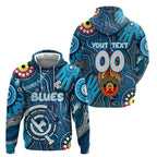 Personalised NAIDOC Week 2024 Carlton Blues Hoodie Australian Aboriginal Hand Painting