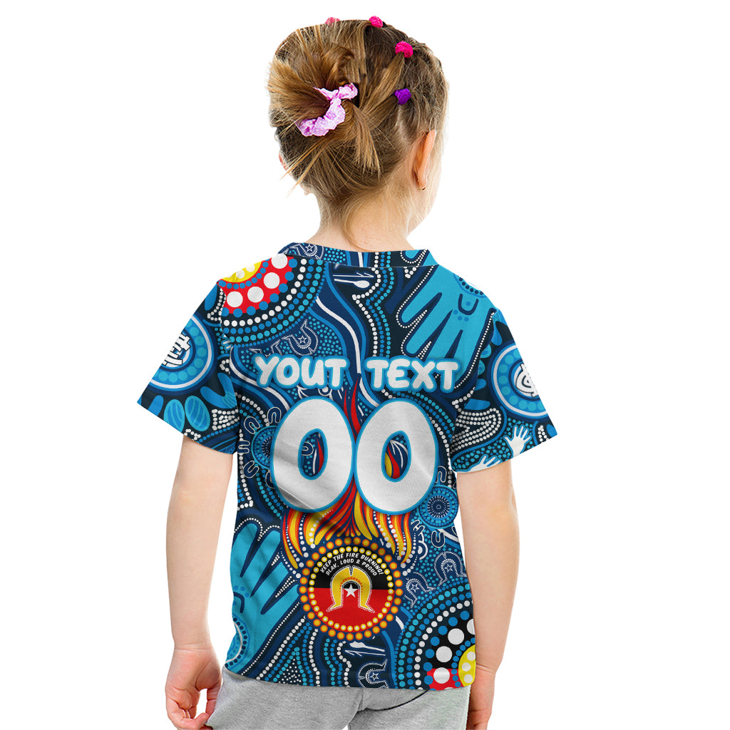Personalised NAIDOC Week 2024 Carlton Blues Kid T Shirt Australian Aboriginal Hand Painting