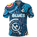Personalised NAIDOC Week 2024 Carlton Blues Polo Shirt Australian Aboriginal Hand Painting