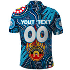 Personalised NAIDOC Week 2024 Carlton Blues Polo Shirt Australian Aboriginal Hand Painting