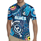Personalised NAIDOC Week 2024 Carlton Blues Rugby Jersey Australian Aboriginal Hand Painting