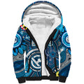 Personalised NAIDOC Week 2024 Carlton Blues Sherpa Hoodie Australian Aboriginal Hand Painting