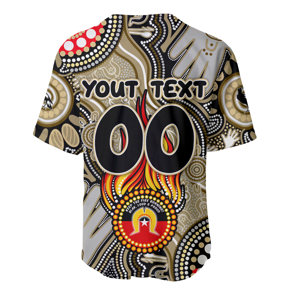 Personalised NAIDOC Week 2024 Collingwood Magpies Baseball Jersey Australian Aboriginal Hand Painting