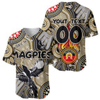 Personalised NAIDOC Week 2024 Collingwood Magpies Baseball Jersey Australian Aboriginal Hand Painting