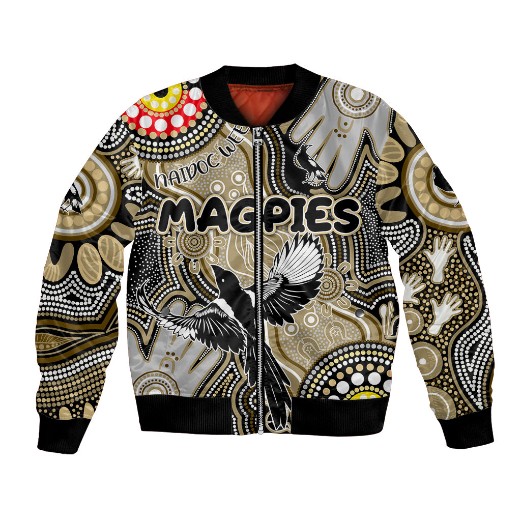 Personalised NAIDOC Week 2024 Collingwood Magpies Bomber Jacket Australian Aboriginal Hand Painting