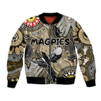 Personalised NAIDOC Week 2024 Collingwood Magpies Bomber Jacket Australian Aboriginal Hand Painting