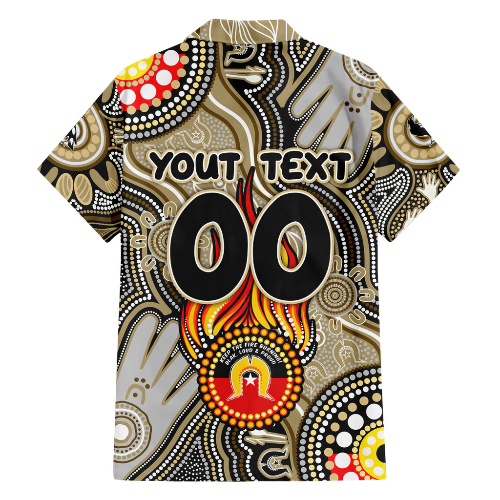Personalised NAIDOC Week 2024 Collingwood Magpies Hawaiian Shirt Australian Aboriginal Hand Painting