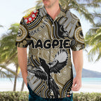 Personalised NAIDOC Week 2024 Collingwood Magpies Hawaiian Shirt Australian Aboriginal Hand Painting
