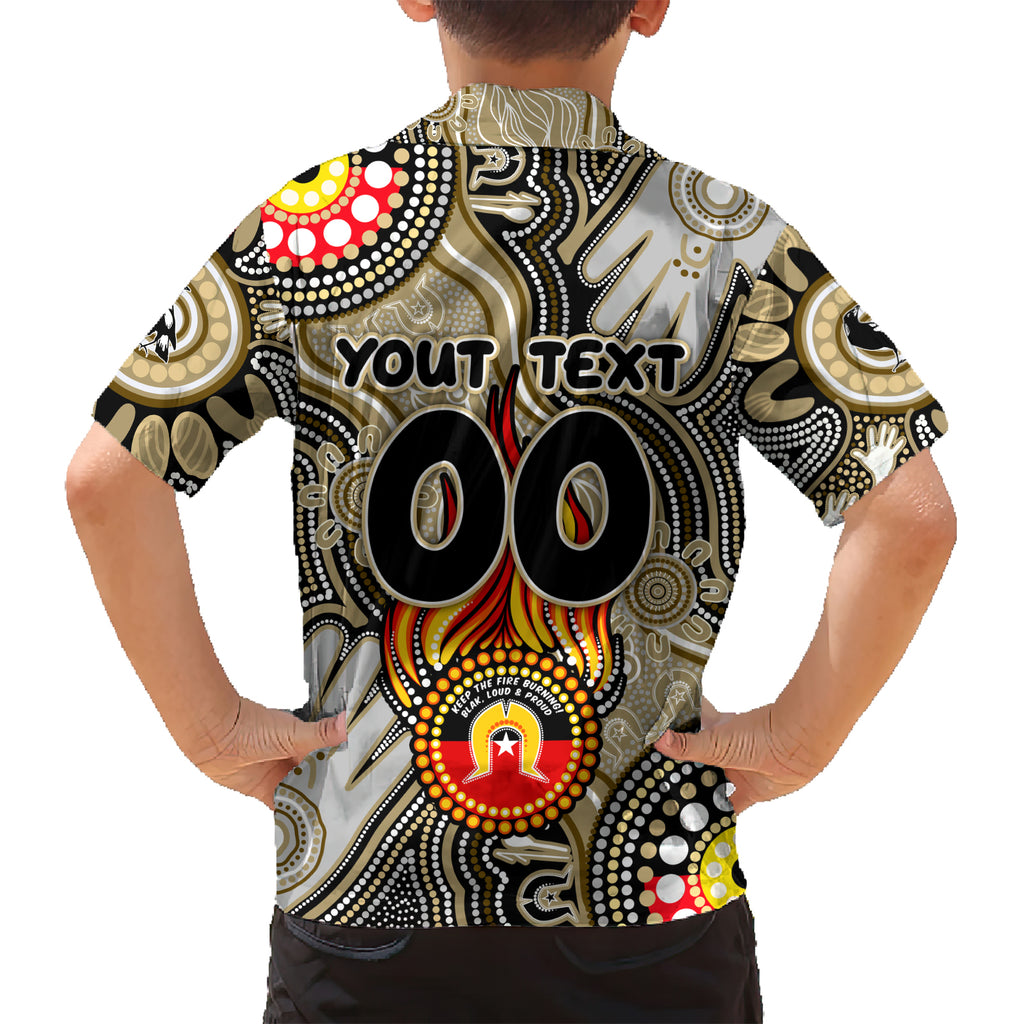 Personalised NAIDOC Week 2024 Collingwood Magpies Hawaiian Shirt Australian Aboriginal Hand Painting