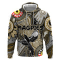 Personalised NAIDOC Week 2024 Collingwood Magpies Hoodie Australian Aboriginal Hand Painting