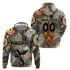 Personalised NAIDOC Week 2024 Collingwood Magpies Hoodie Australian Aboriginal Hand Painting