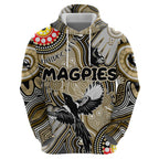 Personalised NAIDOC Week 2024 Collingwood Magpies Hoodie Australian Aboriginal Hand Painting