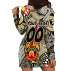 Personalised NAIDOC Week 2024 Collingwood Magpies Hoodie Dress Australian Aboriginal Hand Painting