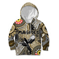 Personalised NAIDOC Week 2024 Collingwood Magpies Kid Hoodie Australian Aboriginal Hand Painting
