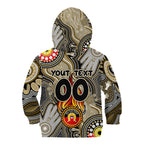 Personalised NAIDOC Week 2024 Collingwood Magpies Kid Hoodie Australian Aboriginal Hand Painting
