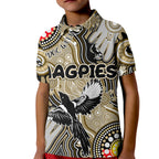 Personalised NAIDOC Week 2024 Collingwood Magpies Kid Polo Shirt Australian Aboriginal Hand Painting