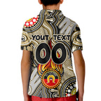 Personalised NAIDOC Week 2024 Collingwood Magpies Kid Polo Shirt Australian Aboriginal Hand Painting