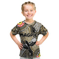 Personalised NAIDOC Week 2024 Collingwood Magpies Kid T Shirt Australian Aboriginal Hand Painting