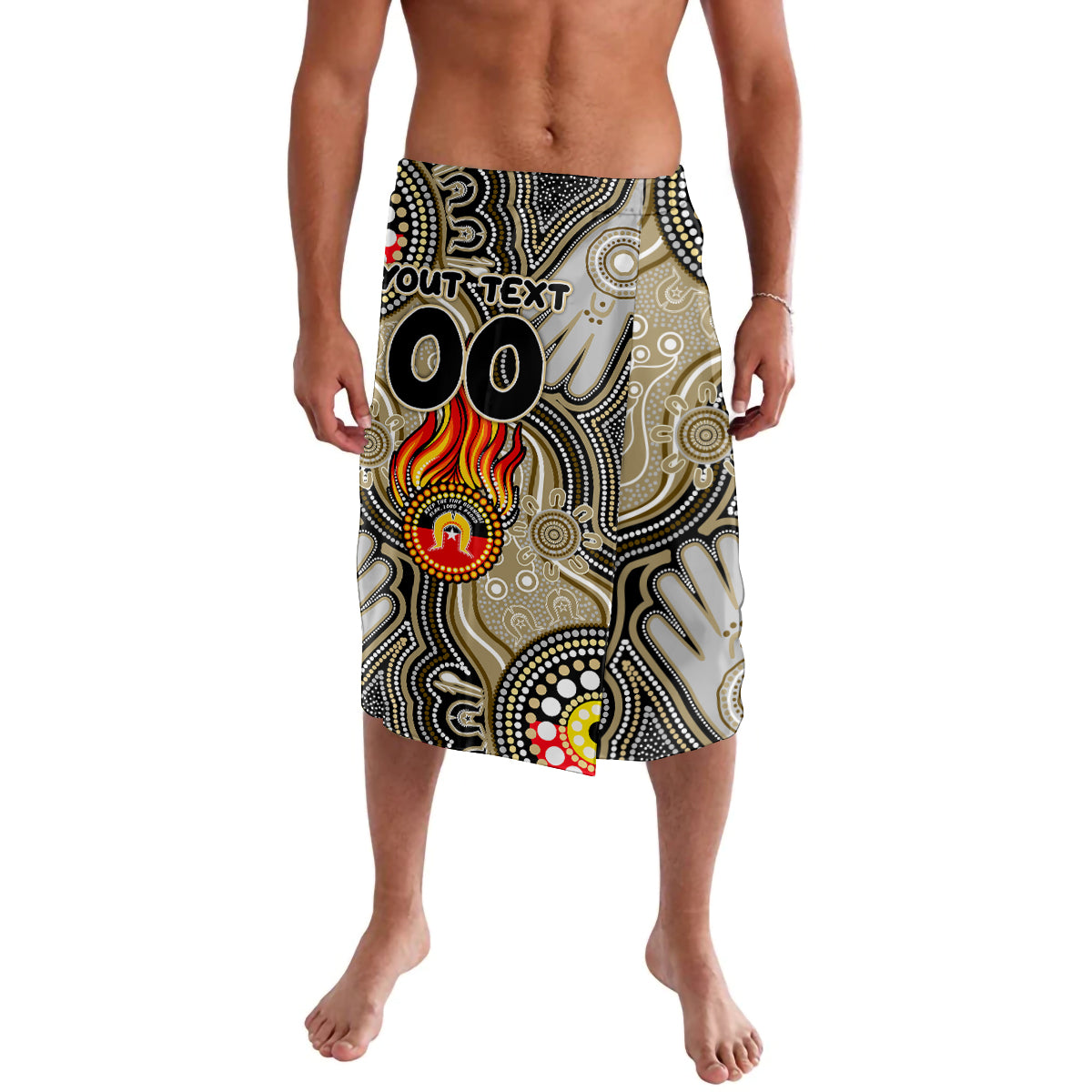 Personalised NAIDOC Week 2024 Collingwood Magpies Lavalava Australian Aboriginal Hand Painting