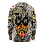 Personalised NAIDOC Week 2024 Collingwood Magpies Long Sleeve Shirt Australian Aboriginal Hand Painting