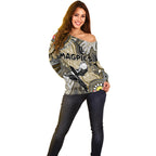 Personalised NAIDOC Week 2024 Collingwood Magpies Off Shoulder Sweater Australian Aboriginal Hand Painting