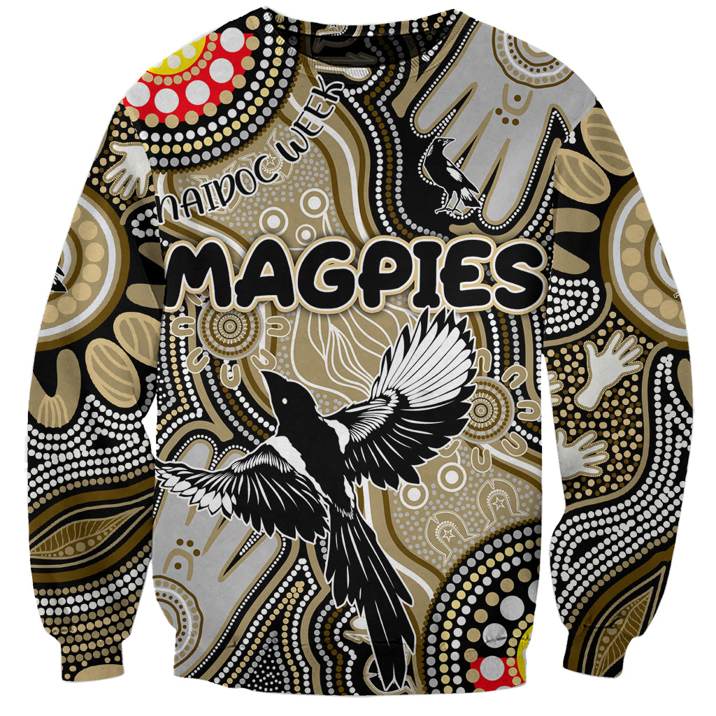 Personalised NAIDOC Week 2024 Collingwood Magpies Sweatshirt Australian Aboriginal Hand Painting