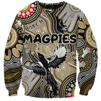 Personalised NAIDOC Week 2024 Collingwood Magpies Sweatshirt Australian Aboriginal Hand Painting
