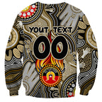 Personalised NAIDOC Week 2024 Collingwood Magpies Sweatshirt Australian Aboriginal Hand Painting