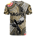 Personalised NAIDOC Week 2024 Collingwood Magpies T Shirt Australian Aboriginal Hand Painting