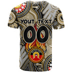 Personalised NAIDOC Week 2024 Collingwood Magpies T Shirt Australian Aboriginal Hand Painting