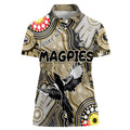 Personalised NAIDOC Week 2024 Collingwood Magpies Women Polo Shirt Australian Aboriginal Hand Painting