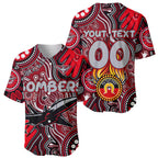 Personalised NAIDOC Week 2024 Essendon Bombers Baseball Jersey Australian Aboriginal Hand Painting
