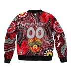 Personalised NAIDOC Week 2024 Essendon Bombers Bomber Jacket Australian Aboriginal Hand Painting